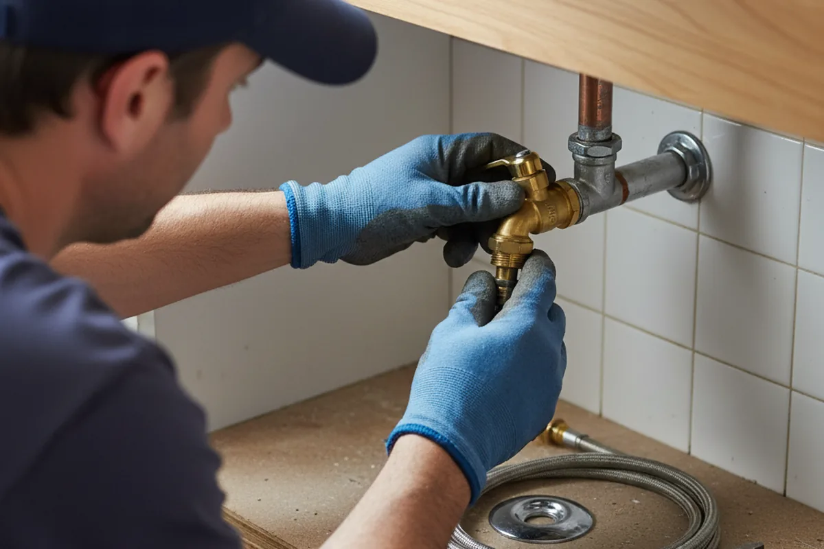 Shutoff valve and fitting work during Faucet and Fixture Repair in Machiasport